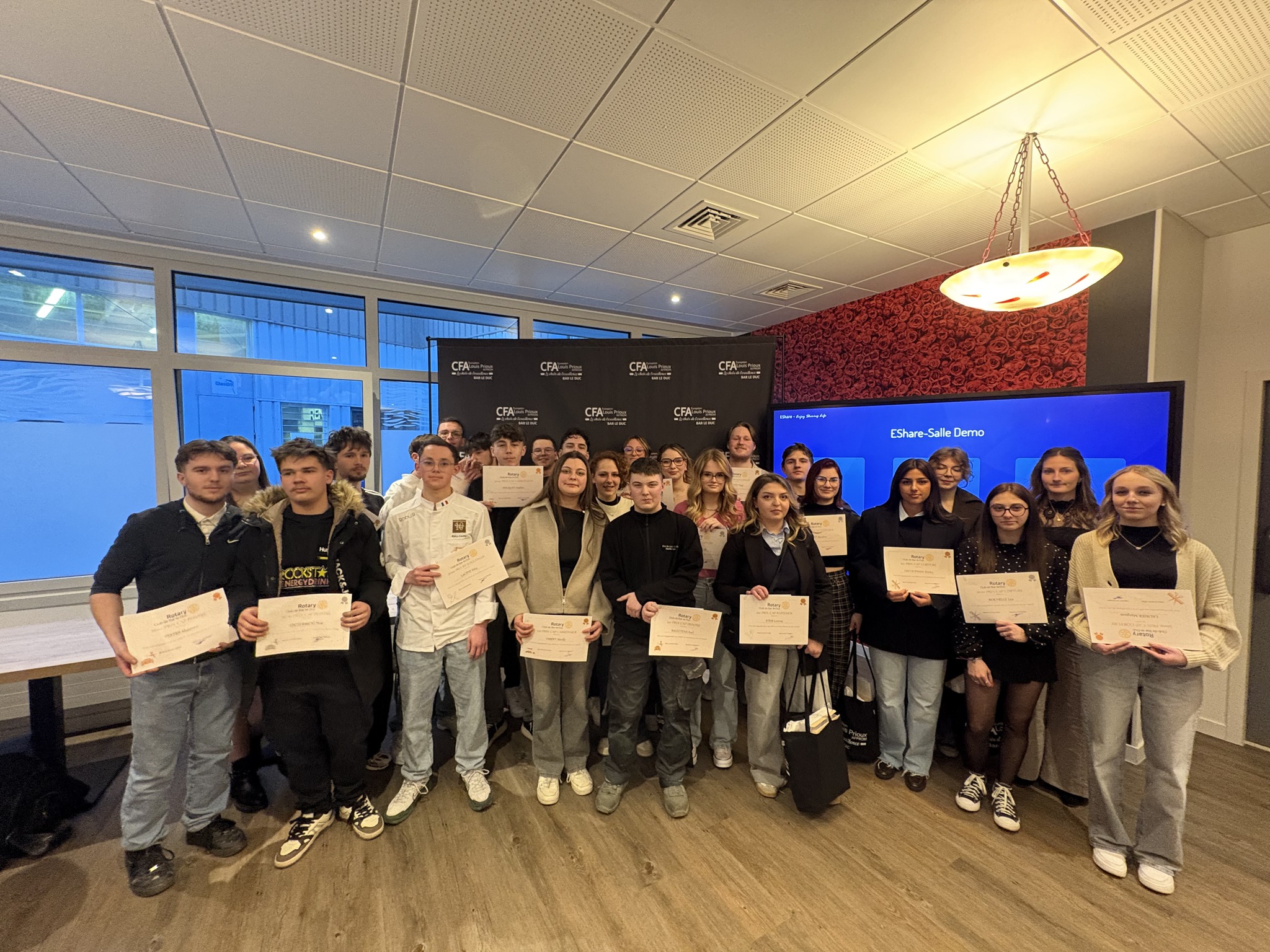 Les apprentis distingués lors du concours Rotary