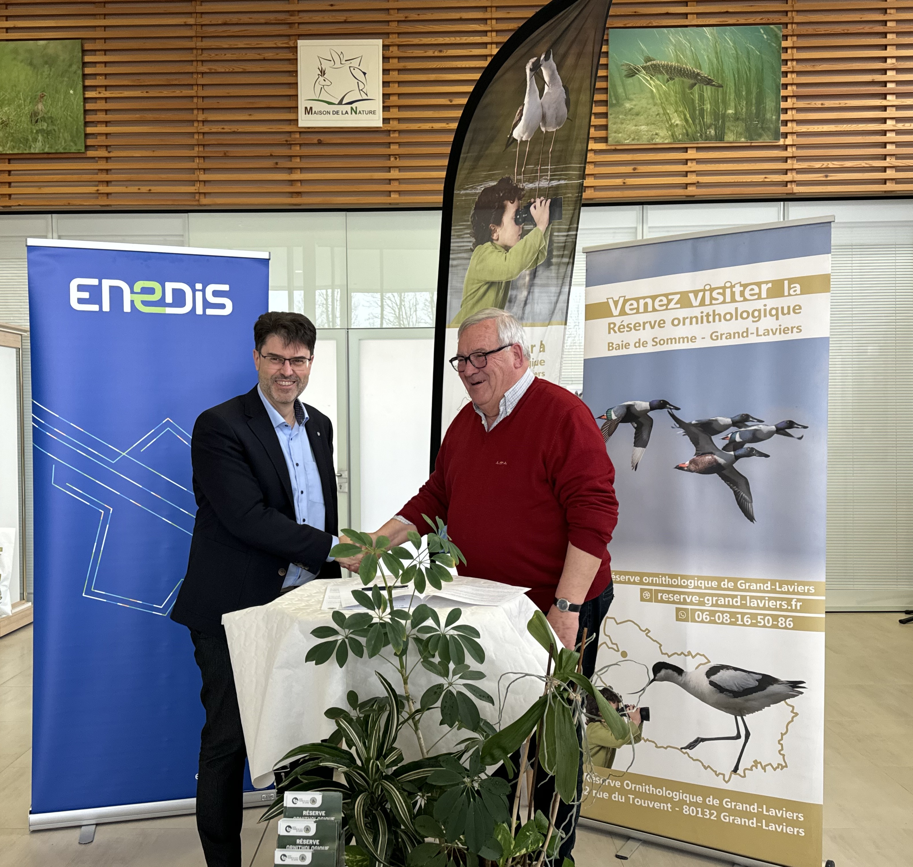 Grand-Laviers : partenariat entre la réserve ornithologique et Enedis en Picardie