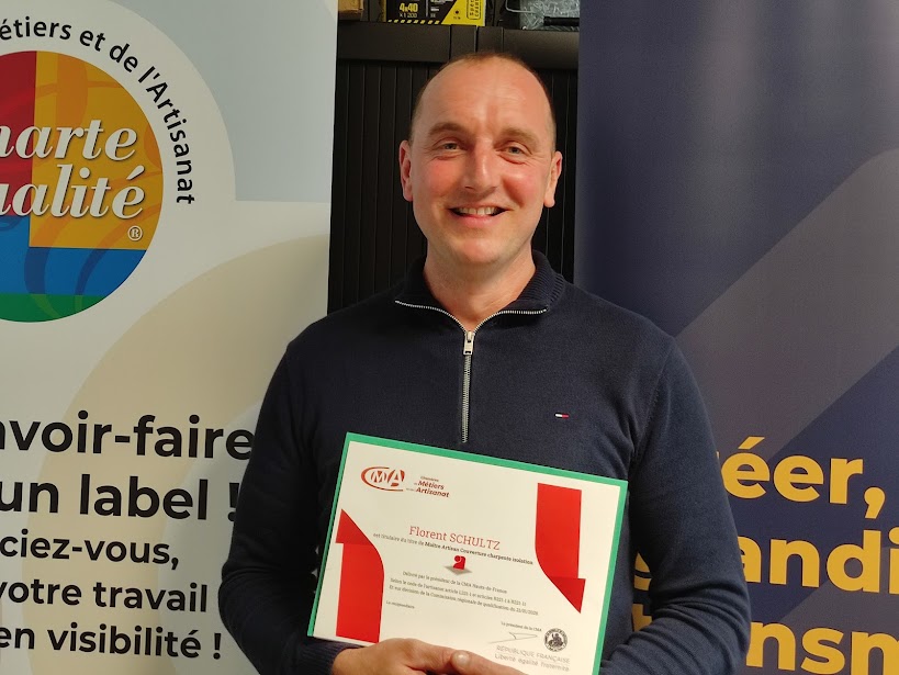 Étricourt : Florent Schultz distingué du titre de maître artisan, la plus haute distinction
