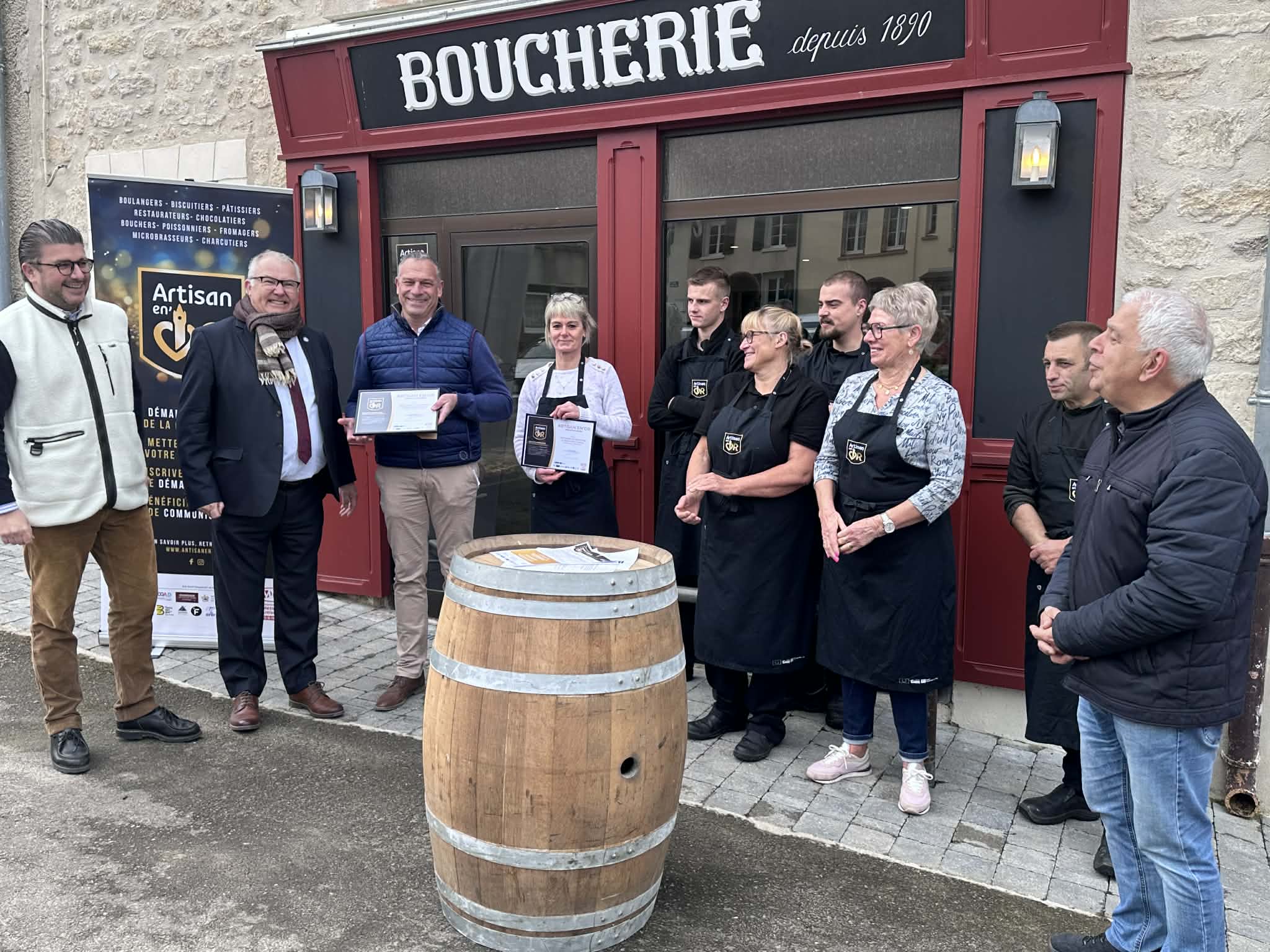 Beaurieux : La boucherie Beroudiaux reçoit le label Artisan en or