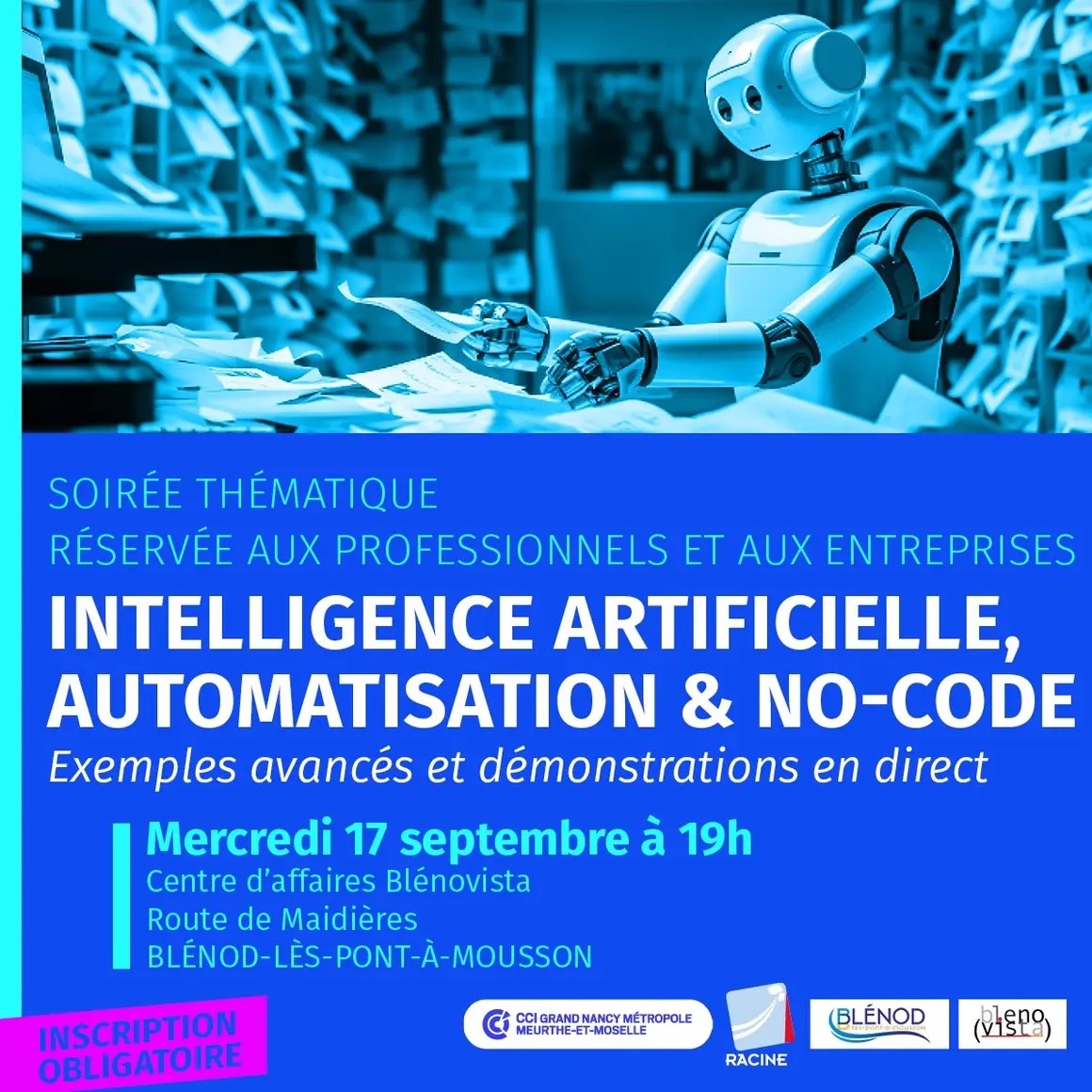 Blénod-lès-Pont-à-Mousson : soirée IA et No-Code pour booster la productivité