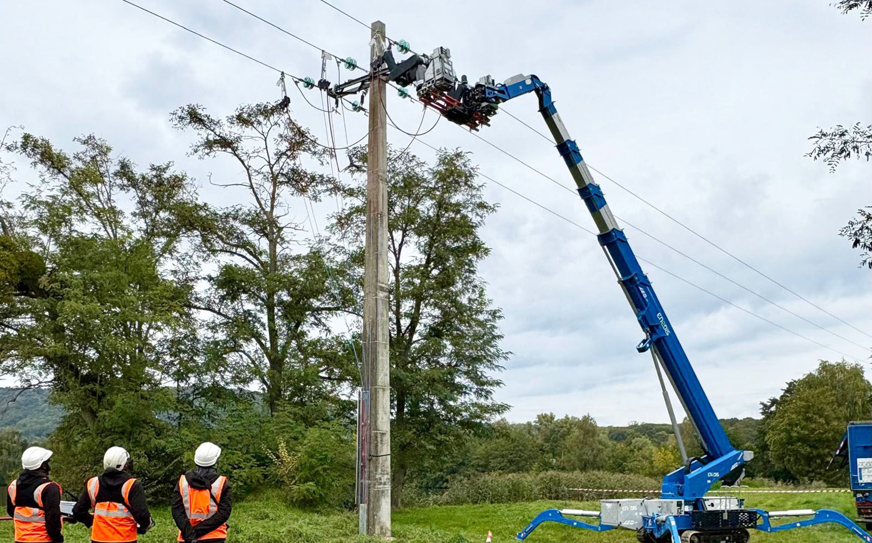 Méréville : un robot d’intervention téléopéré sur un chantier de sécurisation d’Enedis