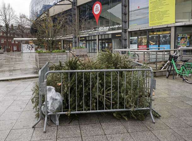 42 points de collecte des sapins de Noël à Amiens