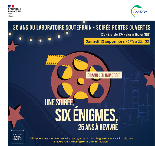 Soirée anniversaire des 25 ans du laboratoire souterrain à Bure