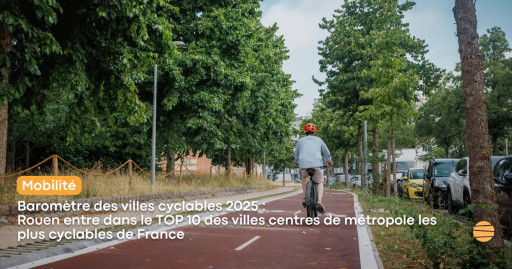Rouen dans le top 10 des grandes villes métropolitaines les plus cyclables de France