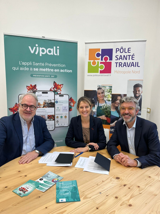 Vipali signe un contrat avec le Pôle Santé Travail Métropole Nord